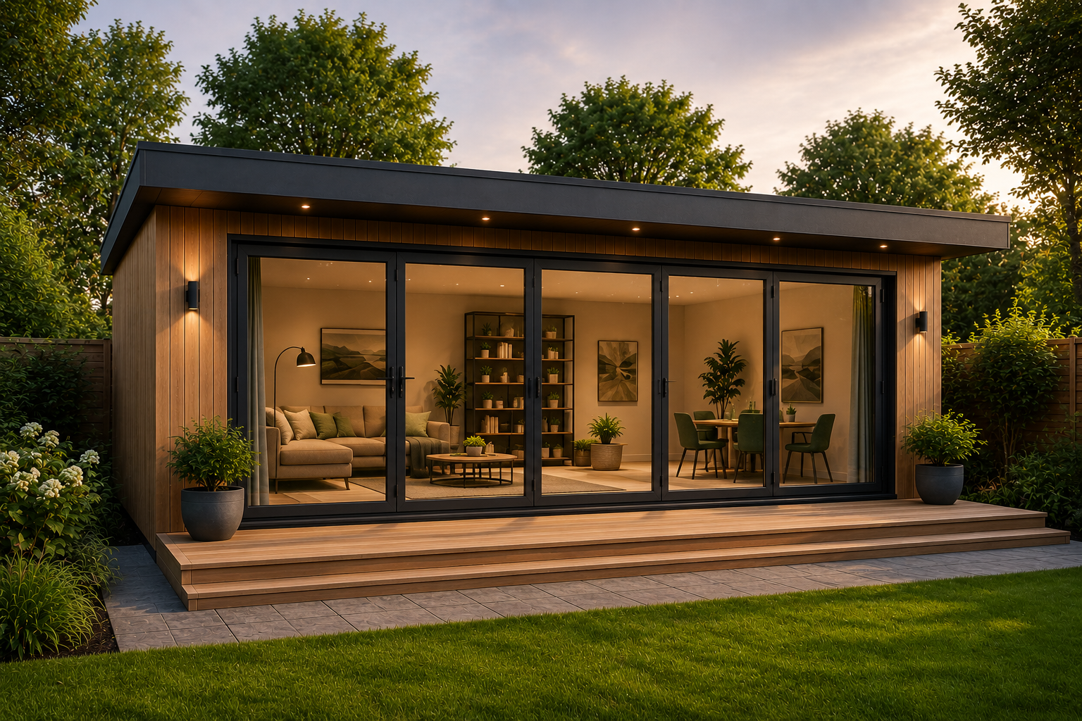 Large garden room with glazing